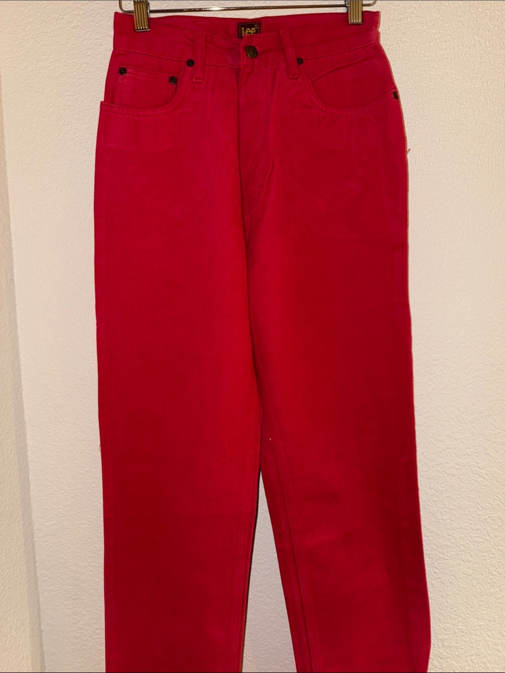 Lee Vibrant Red High-Waist Jeans